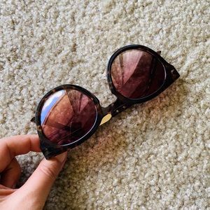 BOGO New Pink Mirrored Oversized Round